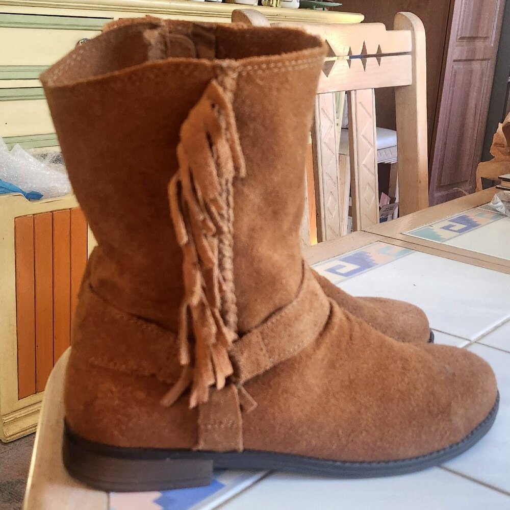 Faded Glory Western Suede Boots with tussles